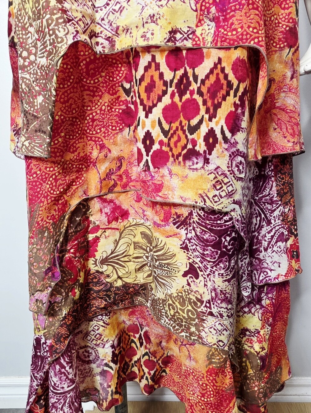 Vintage Y2K Boho Silk Blend Maxi Dress by Alba Conde - Picture 5 of 10